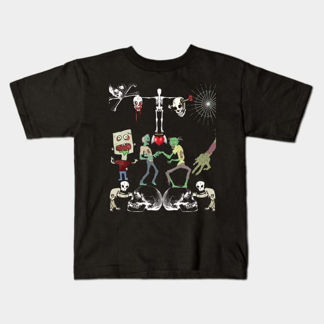 Zombie Skull Family Kids T-Shirt by Royalswisss